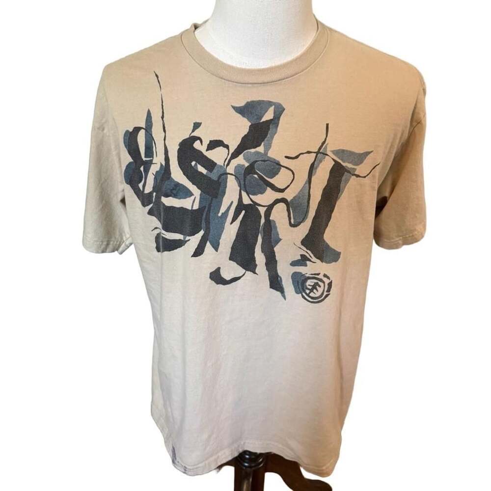 Element Men's Graphic Print Short Sleeve T-Shirt Size Large Tan